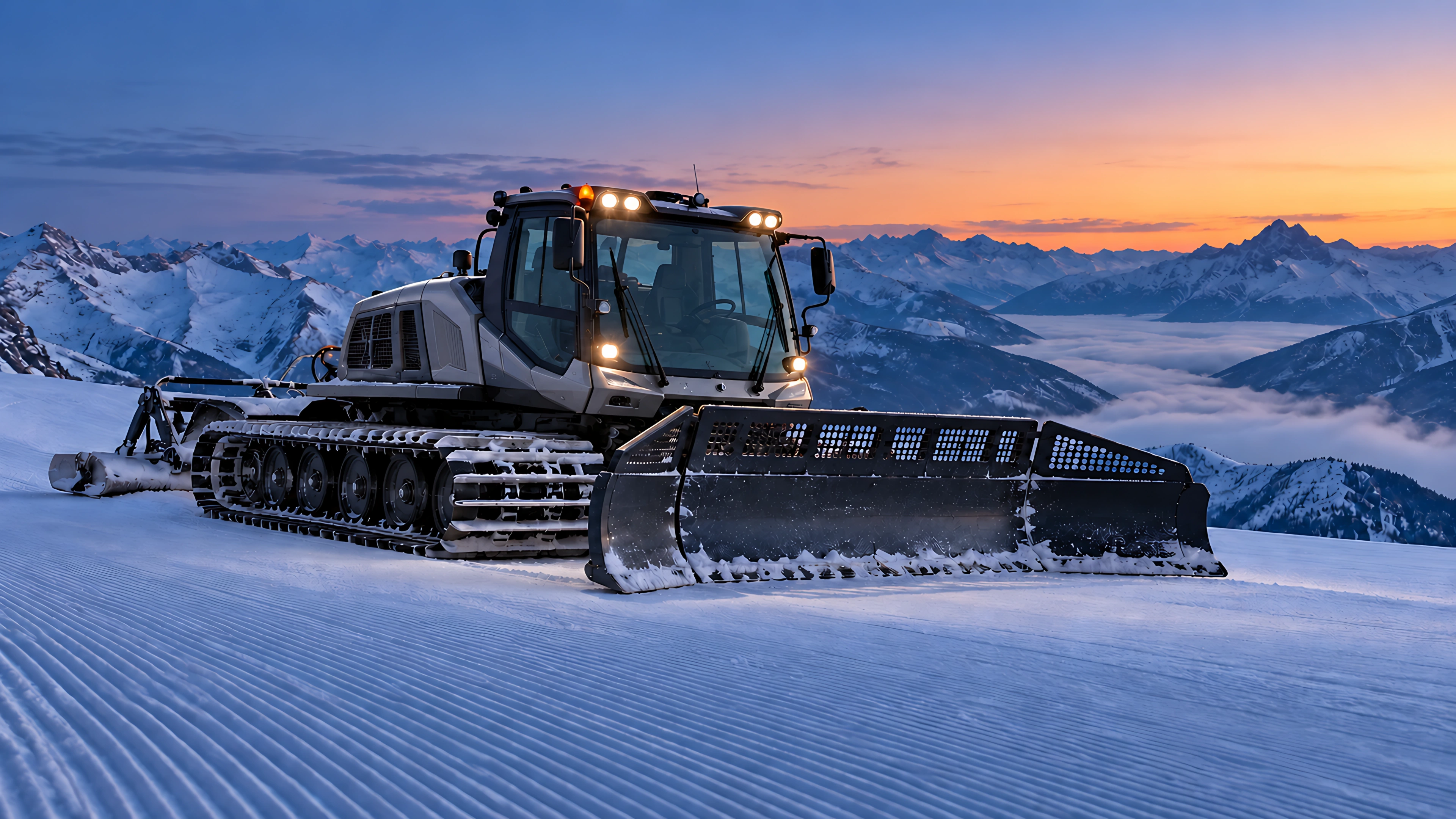 Snow groomer: illustrative image